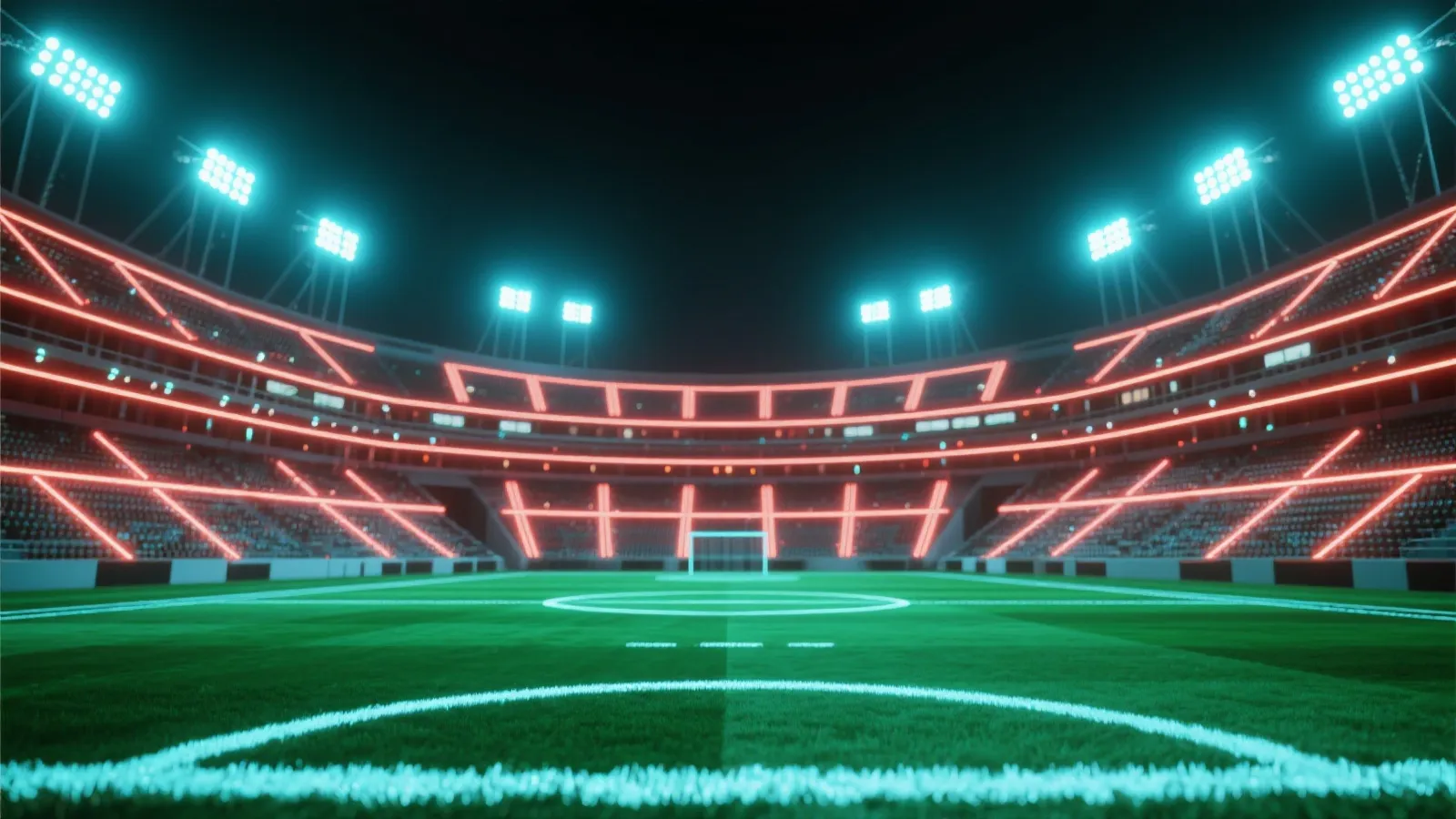虚拟足球场景示意图